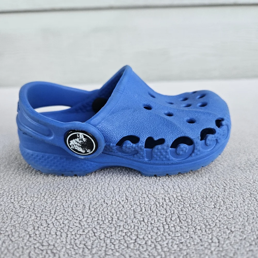 Crocs Baya Clog Toddle SZ 4 5 Slip-On Blue Water Shoes Unisex